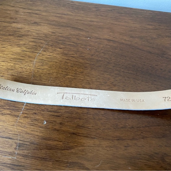 Talbots Calfskin Leather Belt Black Grey Snakeskin Look Medium - Picture 2 of 9